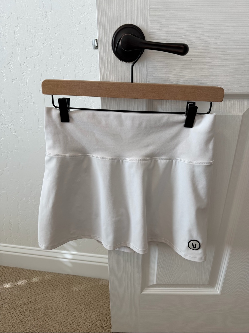 Vuori White Volley Skirt with Logo Small